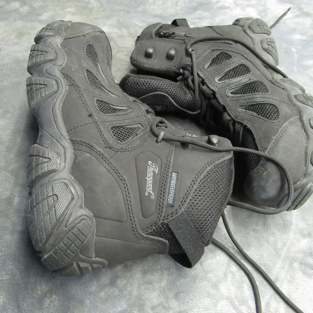 Thorogood Boots Unisex 6M‎ 8W Black Steel Toe 6